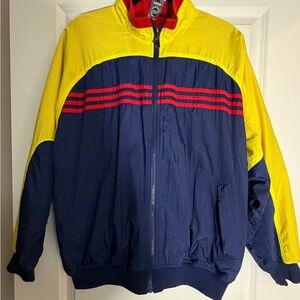 Vintage adidas Reversible Windbreaker with Red Stripes (Nylon & Fleece)